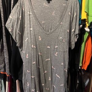 Gray Short Sleeve Women's Tee